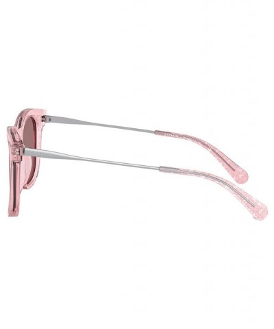 Women's Sunglasses HC8290 Transparent Pink Sig C/Brick Solid $9.52 Womens