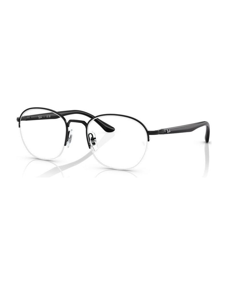 Unisex Square Eyeglasses RX648750-O Black on Gold-Tone $44.82 Unisex