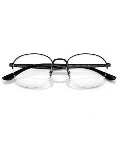 Unisex Square Eyeglasses RX648750-O Black on Gold-Tone $44.82 Unisex