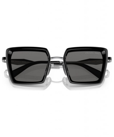 Women's Polarized Sunglasses PR 55ZS52-P Black $76.86 Womens