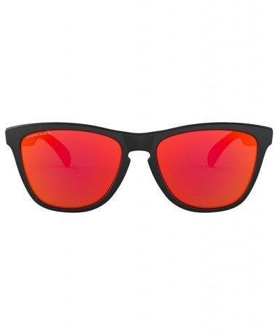 Men's Low Bridge Fit Sunglasses OO9245 Frogskins 54 Polished Black $28.80 Mens