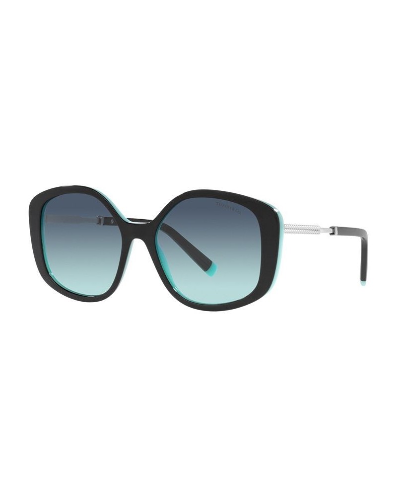 Women's Sunglasses TF4192 54 Black on Tiffany Blue $35.90 Womens
