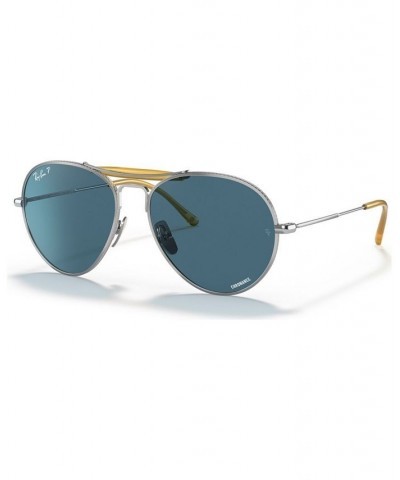 Unisex Polarized Sunglasses RB8063 55 Titanium Silver-Tone $64.96 Unisex