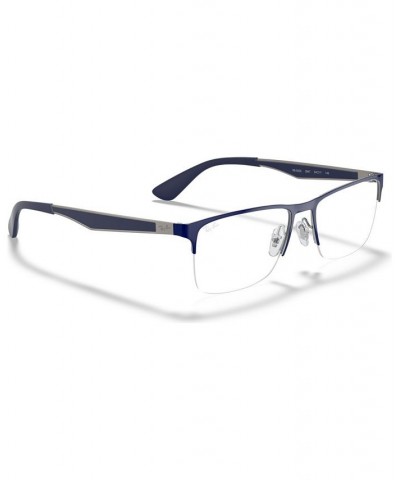 RX6335 Unisex Rectangle Eyeglasses Navy $23.27 Unisex