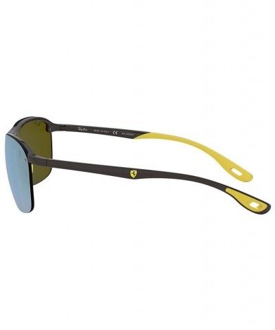 Men's Polarized Sunglasses RB4302M Scuderia Ferrari Collection 62 GREY/GREEN MIR SILVER POLAR $32.76 Mens