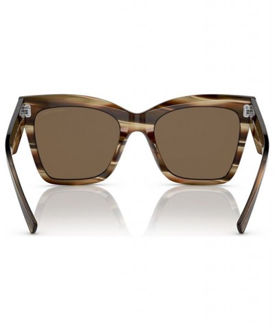 Women's Sunglasses AR817554-X Striped Brown $52.50 Womens