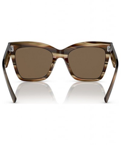 Women's Sunglasses AR817554-X Striped Brown $52.50 Womens