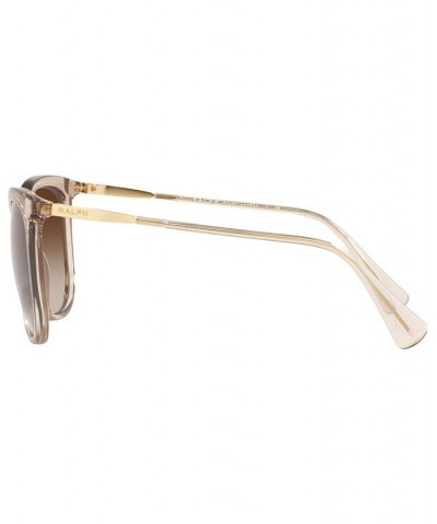 Women's Sunglasses RA5248 56 Shiny Transparent Brown $21.85 Womens