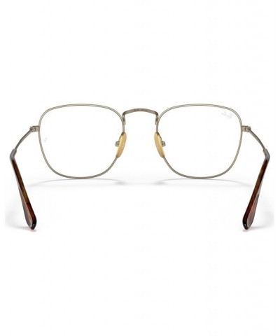 RX8157 Frank Titanium Optics Men's Square Eyeglasses Demigloss Antique Gold-Tone $111.78 Mens