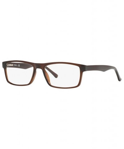 SF1149 Men's Rectangle Eyeglasses Brown $16.33 Mens