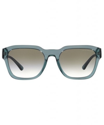 Men's Sunglasses EA4175 55 Shiny Transparent Green $34.40 Mens