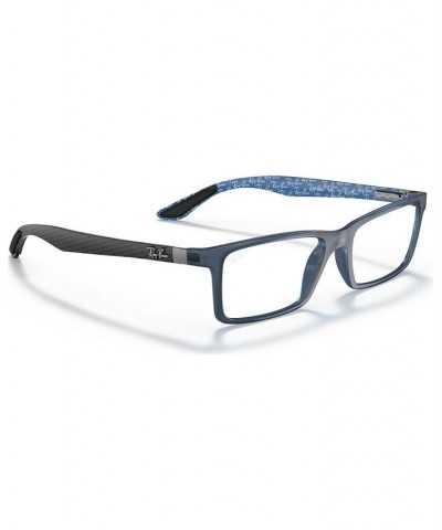 RX8901 Men's Rectangle Eyeglasses Blue $43.20 Mens