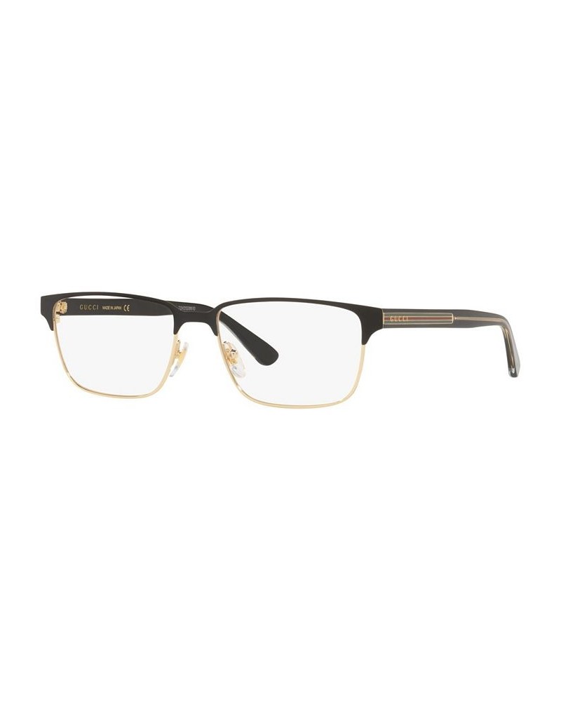 GC001613 Men's Rectangle Eyeglasses Black $108.00 Mens