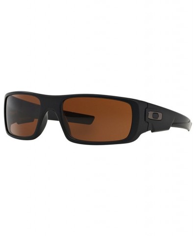 Men's Rectangle Sunglasses OO9239 60 Crankshaft Black $22.72 Mens