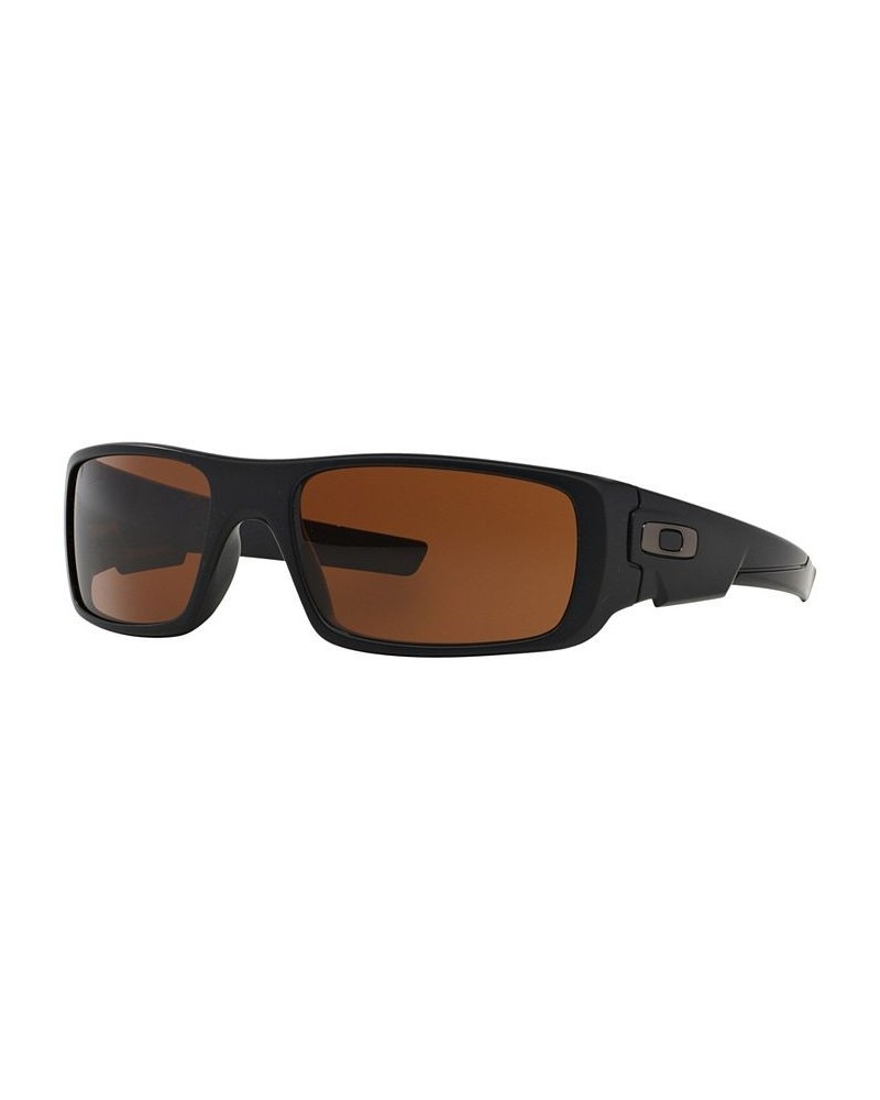 Men's Rectangle Sunglasses OO9239 60 Crankshaft Black $22.72 Mens