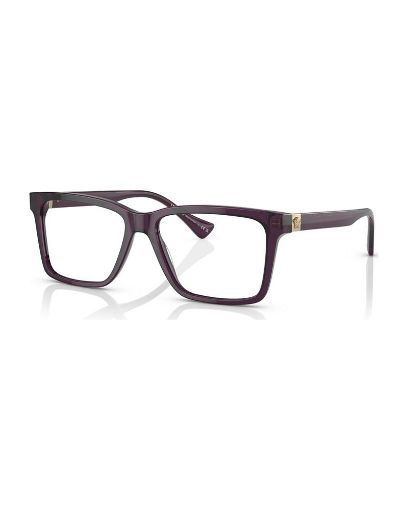 Men's Rectangle Eyeglasses VE332854-O Transparent Gray $46.08 Mens