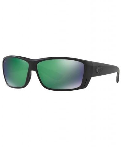 Polarized Sunglasses CAT CAY POLARIZED 61 BLACK BLACK/GREEN MIR POL $47.69 Unisex