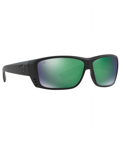 Polarized Sunglasses CAT CAY POLARIZED 61 BLACK BLACK/GREEN MIR POL $47.69 Unisex