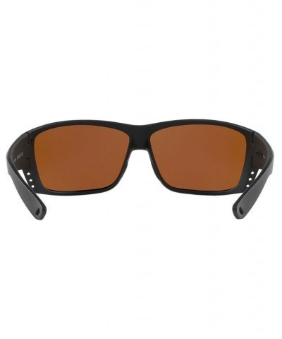 Polarized Sunglasses CAT CAY POLARIZED 61 BLACK BLACK/GREEN MIR POL $47.69 Unisex