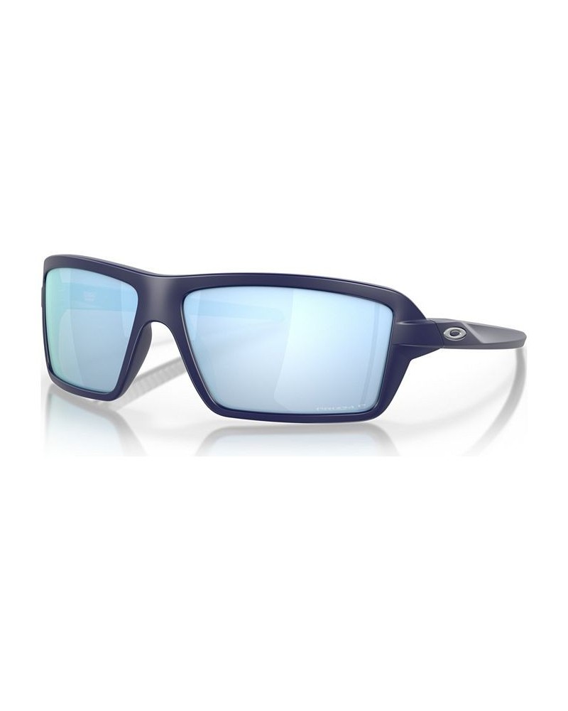 Men's Polarized Sunglasses OO9129-1363 Matte Navy $55.10 Mens