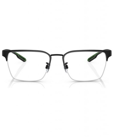 Men's Square Eyeglasses EA113754-O Matte Black $44.01 Mens