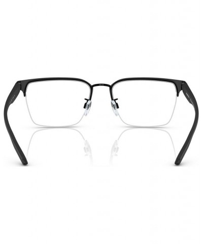 Men's Square Eyeglasses EA113754-O Matte Black $44.01 Mens