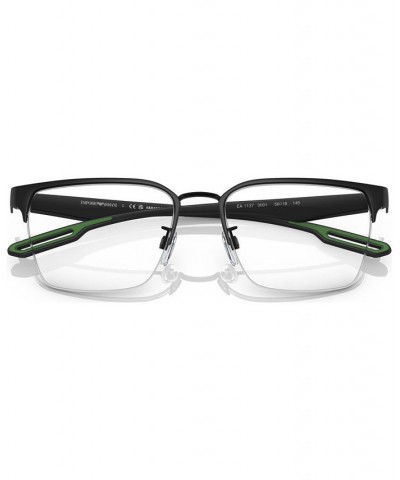 Men's Square Eyeglasses EA113754-O Matte Black $44.01 Mens