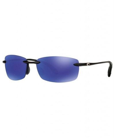 Unisex Polarized Sunglasses 6S000121 BLACK SHINY/BLUE MIRROR $48.48 Unisex