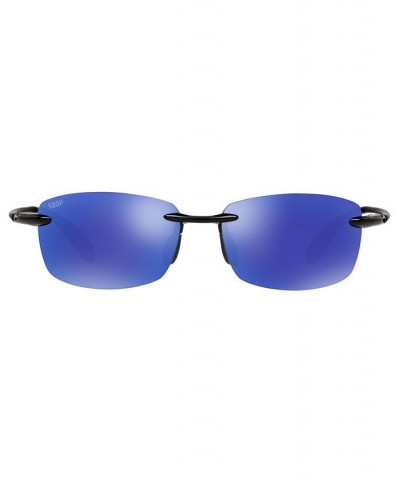 Unisex Polarized Sunglasses 6S000121 BLACK SHINY/BLUE MIRROR $48.48 Unisex