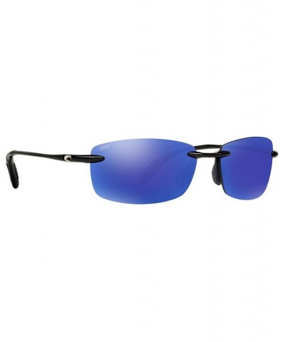 Unisex Polarized Sunglasses 6S000121 BLACK SHINY/BLUE MIRROR $48.48 Unisex