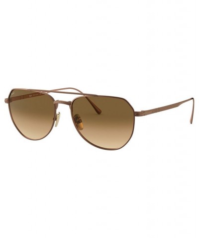 Unisex Sunglasses BRONZE/CLEAR GRADIENT BROWN $101.40 Unisex