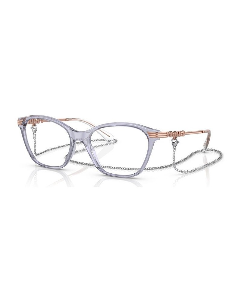 Women's Cat Eye Eyeglasses VO546153-O Transparent Caramel $19.37 Womens