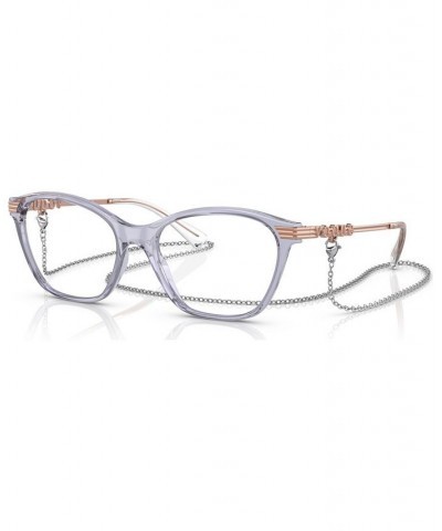 Women's Cat Eye Eyeglasses VO546153-O Transparent Caramel $19.37 Womens