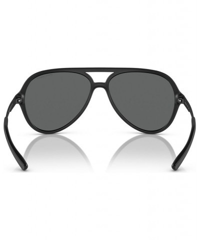 Men's Low Bridge Fit Sunglasses AX4133SF Matte Black $19.68 Mens