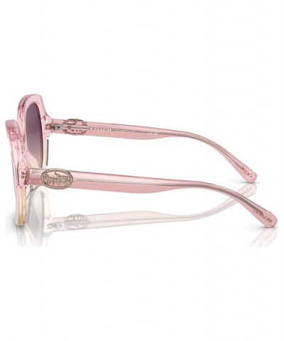 Women's Sunglasses L1147 Transparent Pink Gradient $40.26 Womens