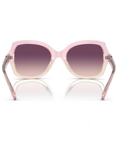 Women's Sunglasses L1147 Transparent Pink Gradient $40.26 Womens