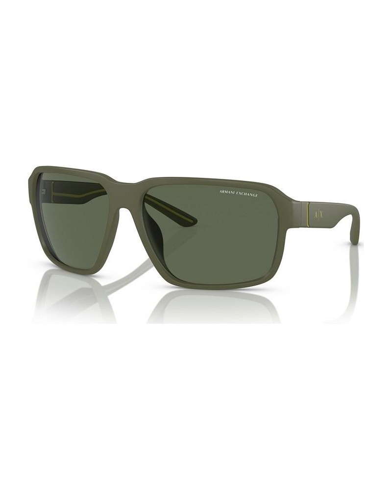 Men's Sunglasses AX4131SU Matte Olive $22.14 Mens