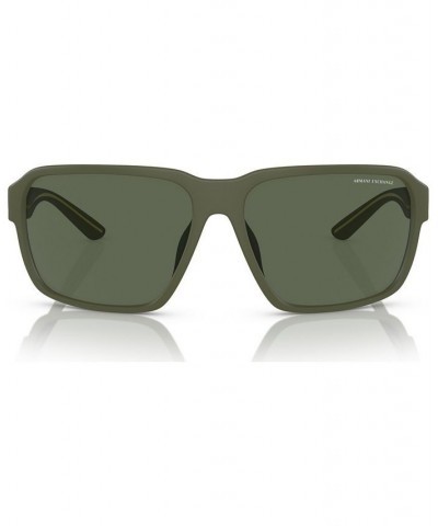 Men's Sunglasses AX4131SU Matte Olive $22.14 Mens