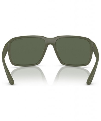 Men's Sunglasses AX4131SU Matte Olive $22.14 Mens