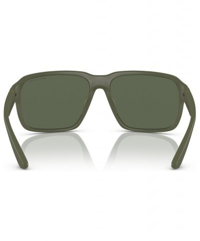 Men's Sunglasses AX4131SU Matte Olive $22.14 Mens