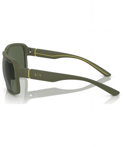 Men's Sunglasses AX4131SU Matte Olive $22.14 Mens