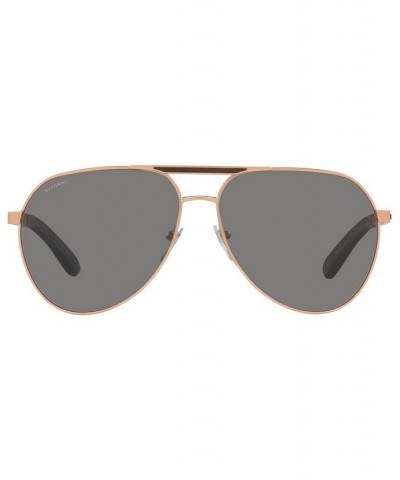 Men's Polarized Sunglasses BV5055K 62 Matte Pink Gold-Tone Plated $220.00 Mens