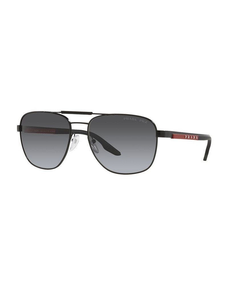 Men's Polarized Sunglasses PS 53XS 60 MATTE BLACK/POLAR GREY GRADIENT $48.23 Mens