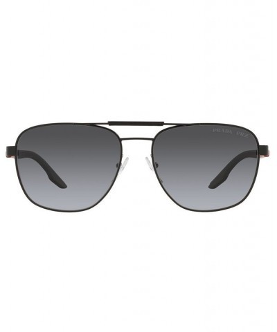 Men's Polarized Sunglasses PS 53XS 60 MATTE BLACK/POLAR GREY GRADIENT $48.23 Mens