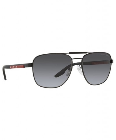 Men's Polarized Sunglasses PS 53XS 60 MATTE BLACK/POLAR GREY GRADIENT $48.23 Mens