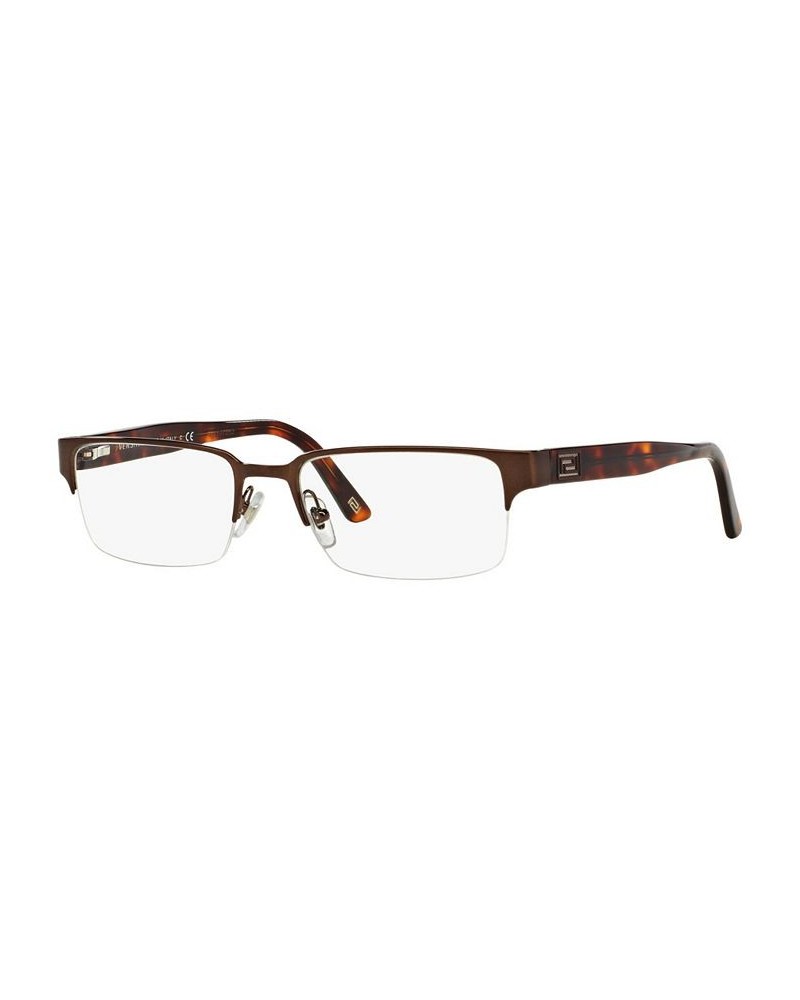 VE1184 Men's Rectangle Eyeglasses Brown $43.74 Mens