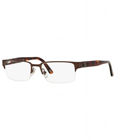 VE1184 Men's Rectangle Eyeglasses Brown $43.74 Mens