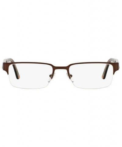 VE1184 Men's Rectangle Eyeglasses Brown $43.74 Mens