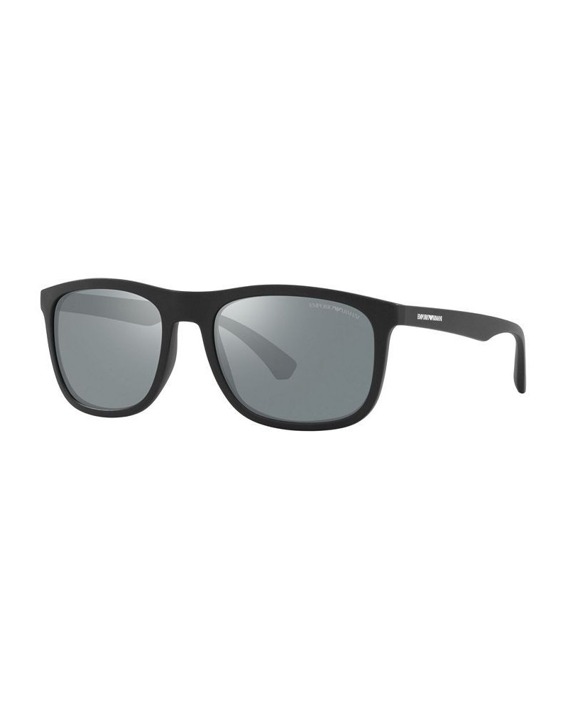 Sunglasses EA4158 57 MATTE BLACK/GREY MIRROR BLACK $29.60 Unisex