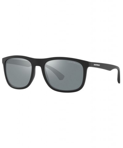 Sunglasses EA4158 57 MATTE BLACK/GREY MIRROR BLACK $29.60 Unisex